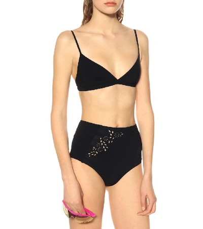 Shop Stella Mccartney High-rise Bikini Bottoms In Black