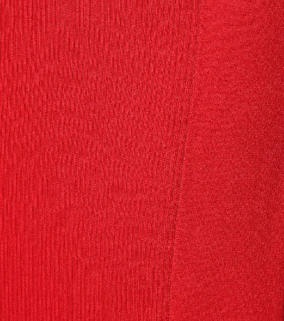 Shop Proenza Schouler Silk And Cashmere-blend Dress In Red