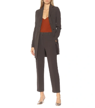 Shop The Row Rondi Mid-rise Straight Pants In Brown