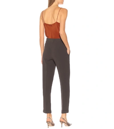 Shop The Row Rondi Mid-rise Straight Pants In Brown