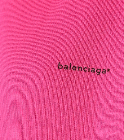 Shop Balenciaga Cotton-jersey Hoodie In Pink