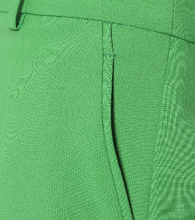 Shop Stella Mccartney Alisha Wool A-line Midi Skirt In Green