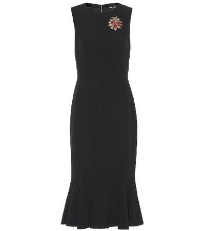 Shop Dolce & Gabbana Sacred Heart Dress In Black