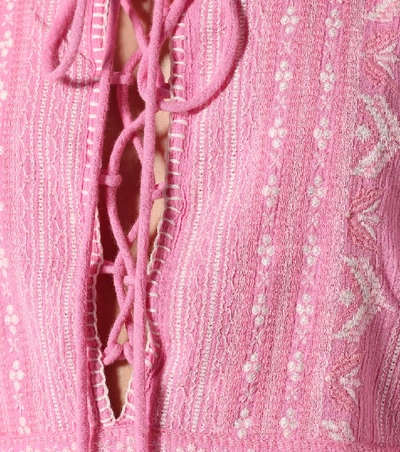 Shop Melissa Odabash Millie Cotton Minidress In Pink