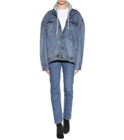 Shop Vetements X Levi's® High-waisted Reworked Denim Jeans In Blue