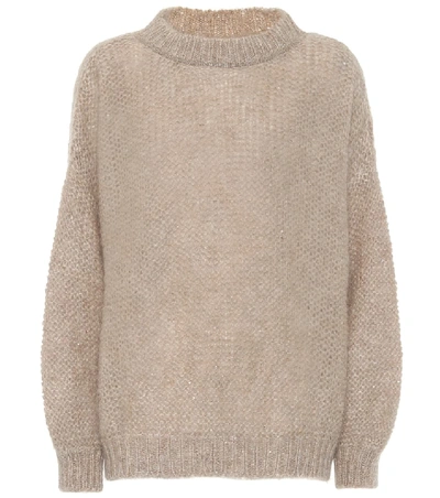Shop Brunello Cucinelli Alpaca-blend Sweater In Beige