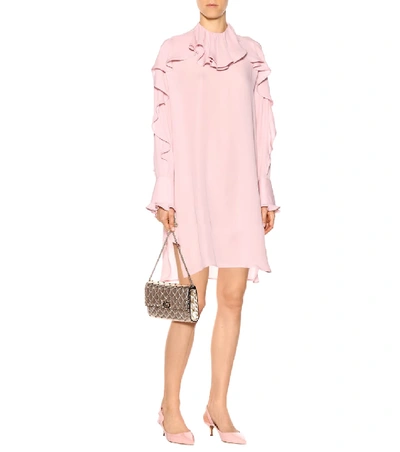 Shop Valentino Silk Minidress In Pink