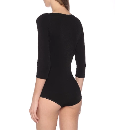 Shop Alaïa Knit Bodysuit In Black