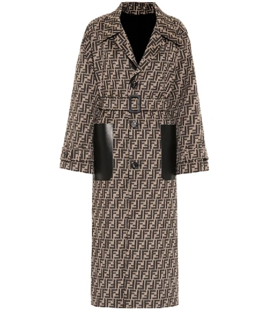 Shop Fendi Reversible Wool Coat In Black