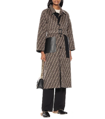 Shop Fendi Reversible Wool Coat In Black