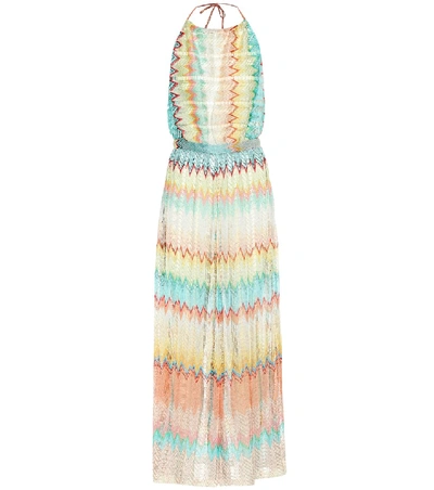 Shop Missoni Knit Jumpsuit In Multicoloured