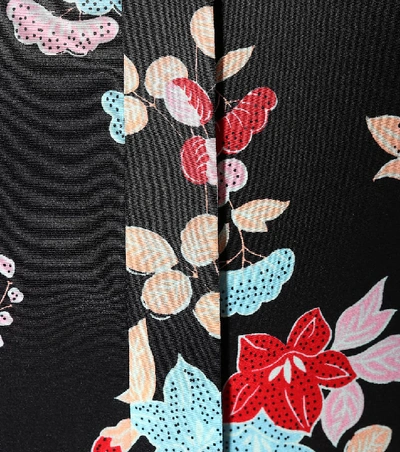 Shop Diane Von Furstenberg Floral Silk Shirt Dress In Black