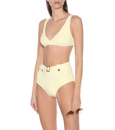 Shop Solid & Striped The Annie Bikini Bottoms In Yellow