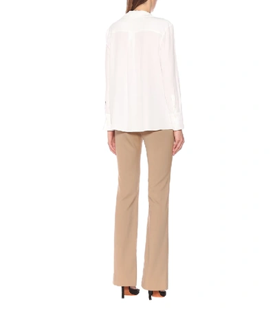 Shop Altuzarra Bowie Silk-blend Blouse In White