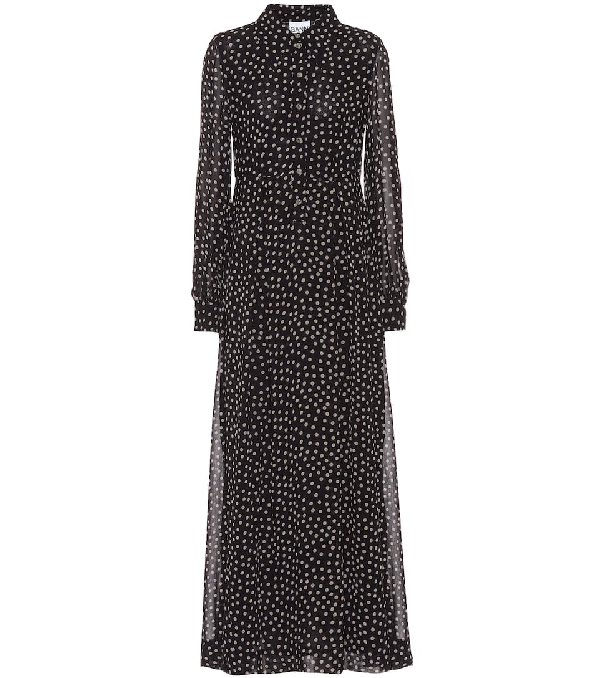 ganni georgette maxi dress