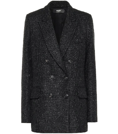 Shop Amiri Tweed Blazer In Black