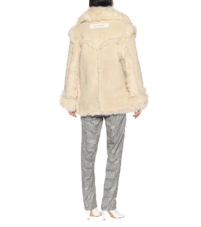 Shop Acne Studios Oversized Shearling Jacket In Neutrals