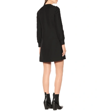 Shop Gucci Wool And Silk Dress In Black