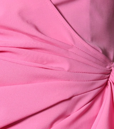 Shop Attico Strapless Stretch-wool Strapless Gown In Pink