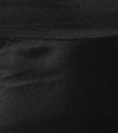Shop Asceno Berlin Silk-satin Midi Skirt In Black