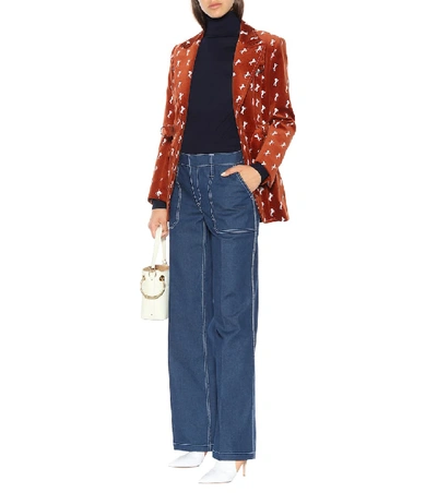 Shop Chloé Flared Jeans In Blue