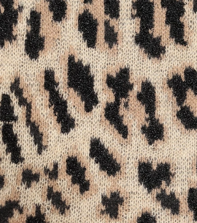 Shop Moncler Leopard Wool And Cashmere Sweater In Beige
