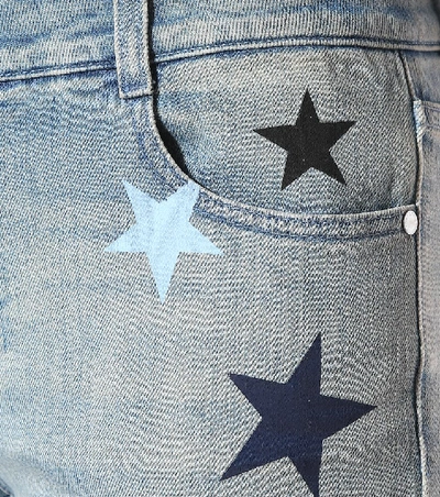 Shop Stella Mccartney Star-printed Flared Jeans In Blue