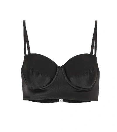 Shop Norma Kamali Underwire Bra Bikini Top In Black