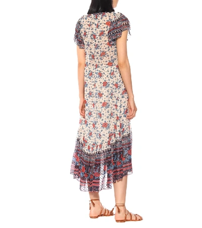 Shop Ulla Johnson Reese Floral Silk Georgette Dress In Multicoloured