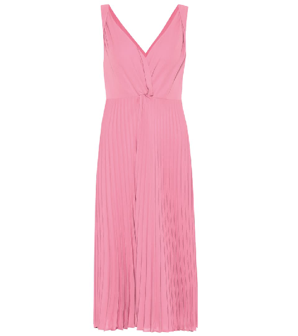 vince pleated midi dress