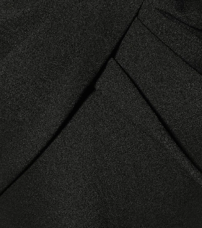 Shop Saint Laurent Crêpe Minidress In Black