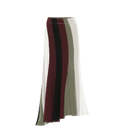 Shop Jw Anderson Asymmetric Midi Skirt In Multicoloured