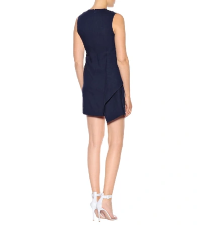 Shop Diane Von Furstenberg Linen-blend Dress In Blue