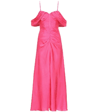 Shop Self-portrait Off-the-shoulder Gown In Pink