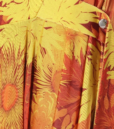 Shop Ellery Faintest Sound Floral Midi Skirt In Orange