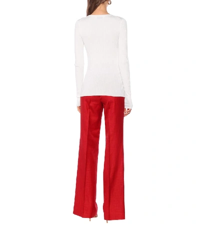 Shop Gabriela Hearst Margret Cashmere And Silk Top In White