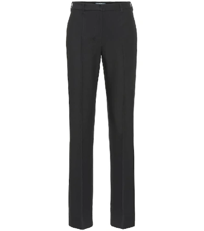Shop Max Mara Landa High-rise Slim Pants In Black