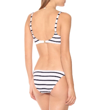 Shop Melissa Odabash San Juan Striped Bikini Top In White