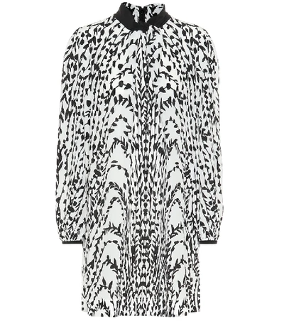 Shop Givenchy Printed Silk Dress In White