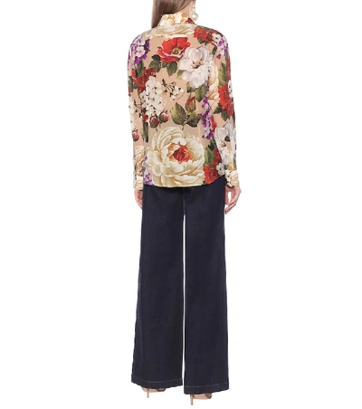 Shop Dolce & Gabbana Floral Silk Shirt In Multicoloured