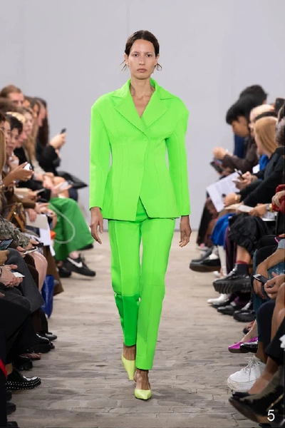 Shop Kwaidan Editions Jersey-mousseline Blazer In Green