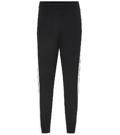 Shop Stella Mccartney Tapered Jersey Trackpants In Black
