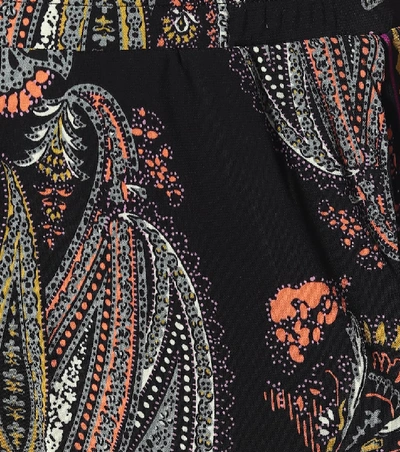 Shop Etro Paisley-printed Flared Pants In Black