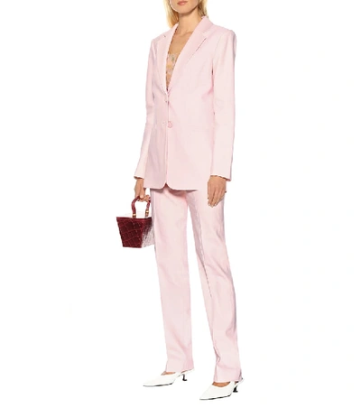 Shop Tibi Single-breasted Blazer In Pink