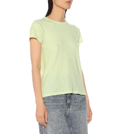 Shop Rag & Bone The Tee Cotton T-shirt In Green