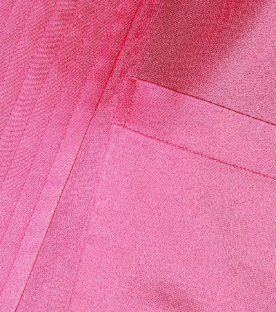 Shop Balenciaga Judo Stretch-satin Midi Dress In Pink