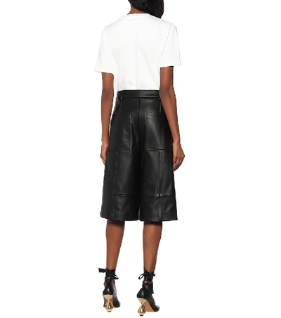 Shop Tibi Leather Culottes In Black