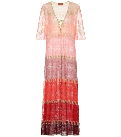 Shop Missoni Knit Maxi Dress In Multicoloured