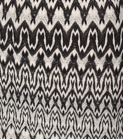 Shop Missoni Striped Stretch-knit Midi Skirt In Multicoloured