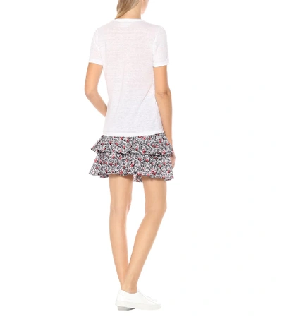 Shop Isabel Marant Étoile Kranger Linen T-shirt In White